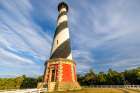 USA-North Carolina-Buxton Cape Hatteras Lighthouse in late afternoon sun Art Print
